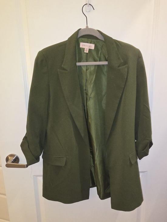 Philosophy Jackets & Blazers - Philosophy Olive Green Tailored Blazer